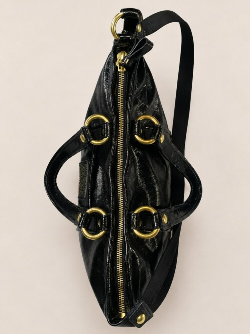 COACH Poppy Daisy Liquid Gloss Tote Black Glam Shoulder Bag w/ COA - Picture 7 of 14